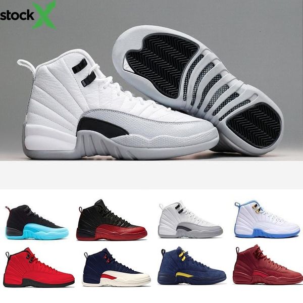 

new 12 12s basketball shoes men women bulls cherry white gym red french blue taxi playoffs wolf grey flu game the master j12 seankers