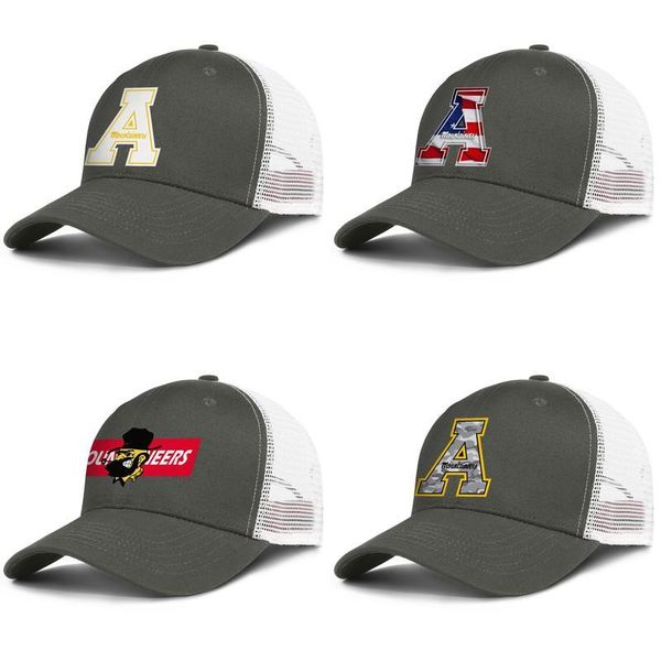 

appalachian state mountaineers basketball red army-green mens and womens trucker cap baseball design custom customize mesh hats gray, Blue;gray
