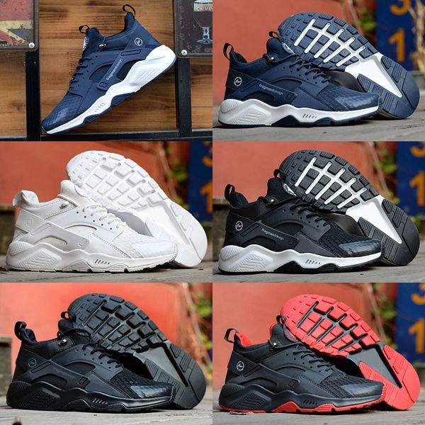 

new 2019 sunmmer frag ment huarache men black white sock dart runing shoe athletic outdoor sneakers x