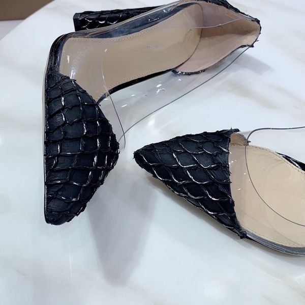 

2019 pointed lady high heels thick with wild single shoes women shoes, Black