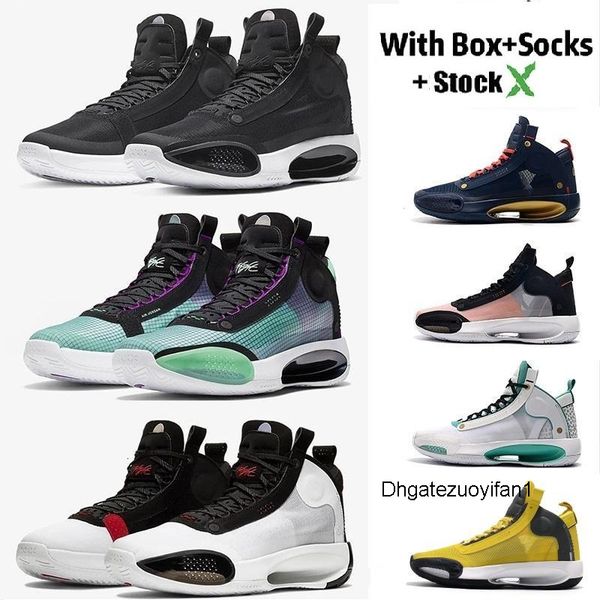 

2020 jumpman xxxiv 34 blue void basketball shoes 34s zoom eclipse bred amber rise pe green glow metallic silver mens sports sneakers