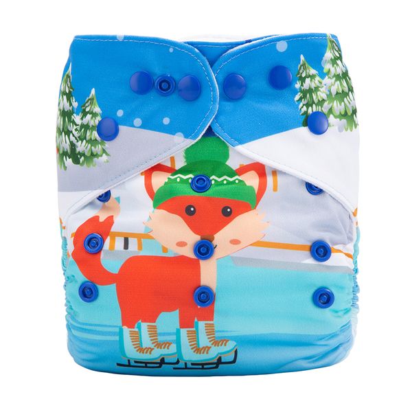 

all in one diaper organic cotton baby diaper little fox in the village daily diaper dyx12