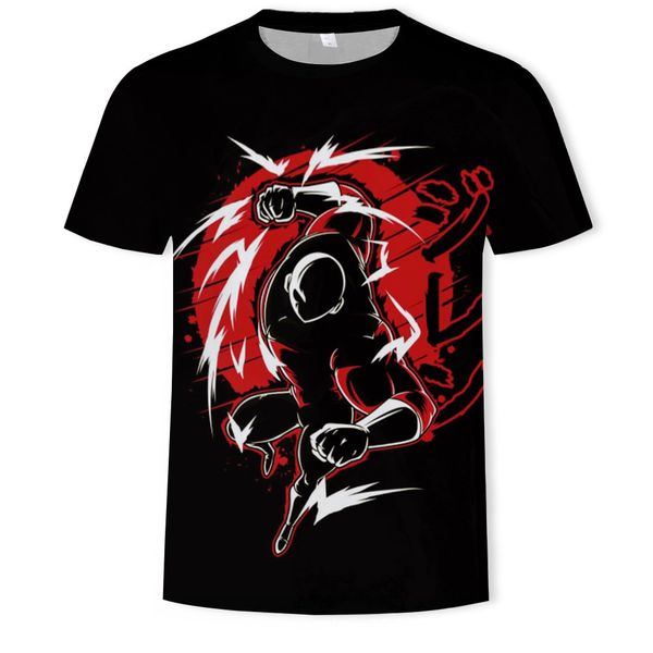 

mens designer summer fashion dragon ball digital printing short sleeve t-shirt men, White;black