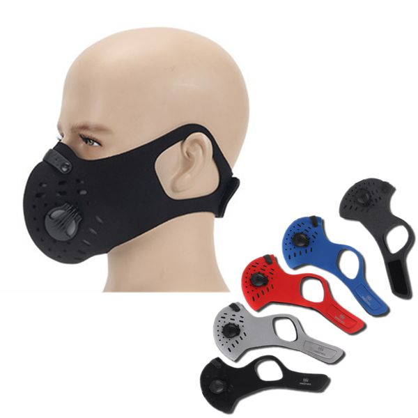 

winter face cover activated carbon filter cycling running masks balaclava ski face mask for training buff manchester bike masks, Black