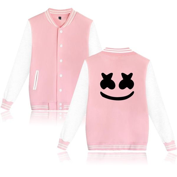 

мужчины s одежда marshmello бейсбол равномерное dj skrille new winter casual пальто бейсбола куртки пальто кардиган lovers uniform повседнев, Black