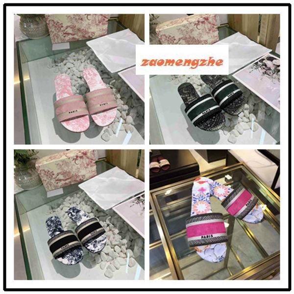 

оригинальная коробка новые dazzle цветы женские сандалии конструктора тапочки вышивка сандал цветочные brocade трусы полосатый бич причинная, Black