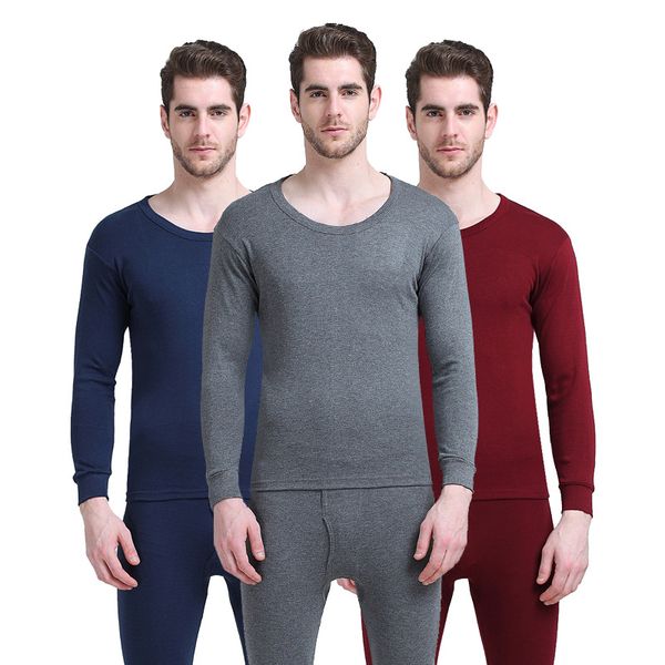 

2pcs mens underwear sets cotton warm & pants male clothing set new arrived pullover men thermal underwear set plus size 3xl, Black;white