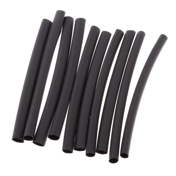 

10 pieces heat shrink tubing tube sleeving wrap wire cable kit 6mm black