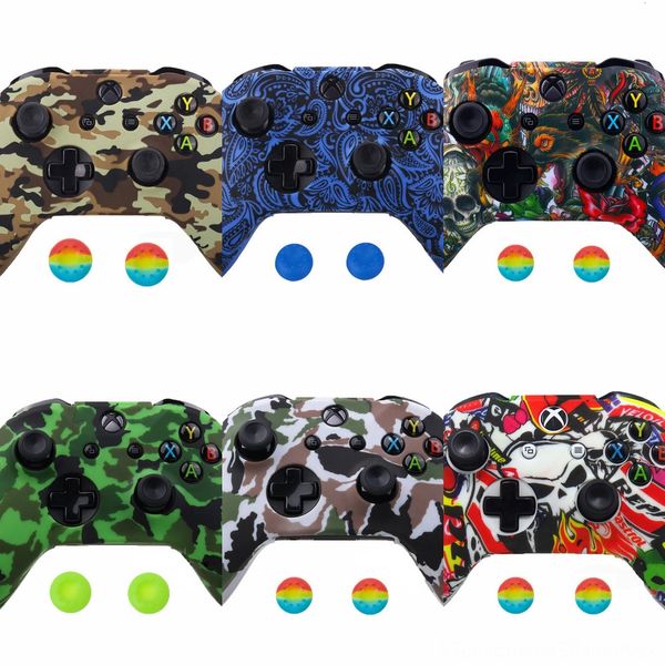 

9h2ph soft silicone rubber skin joystick protective case cover game pad gamepad controller for microsoft xbox one s accessories