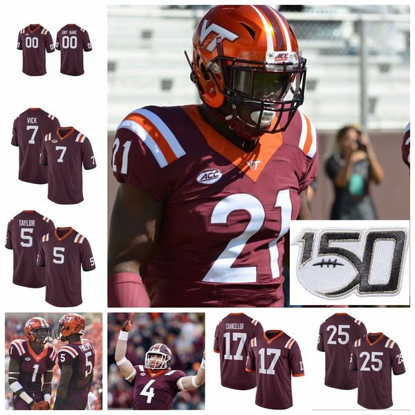 

ncaa virginia tech hokies jerseys kaleb smith jersey james mitchell tayvion robinson michael vick college football jerseys custom stitched, Black