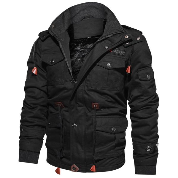 

tide winter jacket parkas men thick warm vogueoutwear jackets and coats for men jaquetas masculina inverno hooded overcoat, Tan;black