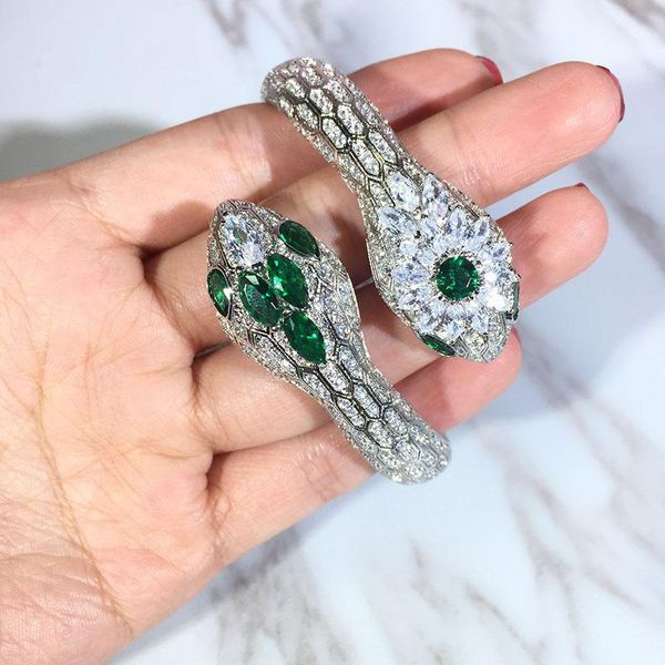 

s925 серебряные ювелирные изделия браслет brand design snake браслеты для женщин лучшие качества bling cz браслет оптом, Black