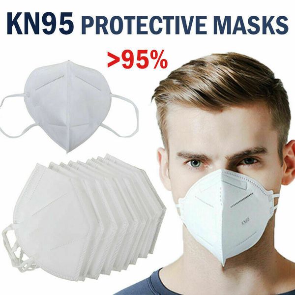 

10pcs face anti dust bacterial n95 mask 4-layer pm2.5 dustproof protective 95% filtration kn95 mouth muffle cover