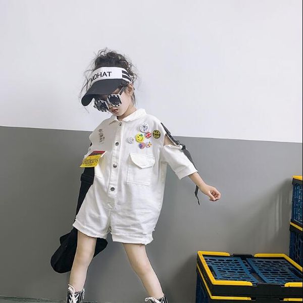 

2020 new wholesale girls overalls summer fashion girls shorts 3-8t c954, Blue