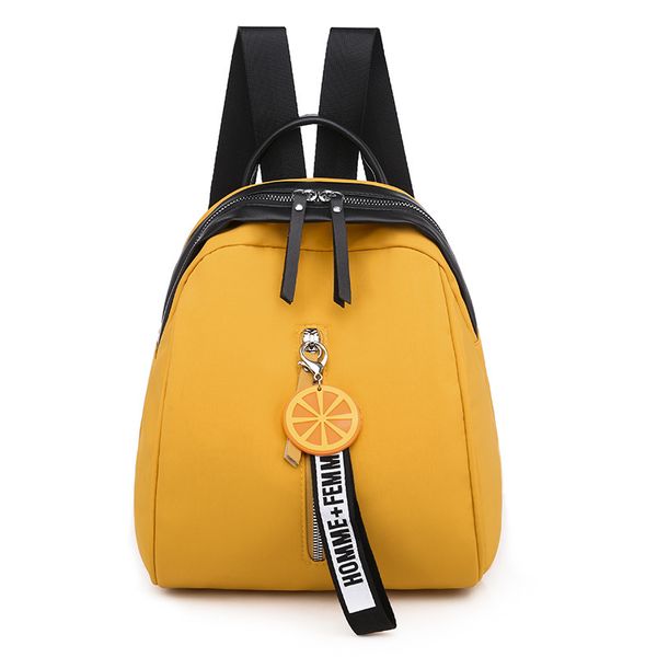 

2020 waterproof oxford women backpacks school bags for teenager girls yellow small travel backpacks female shoulder bags