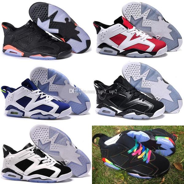 

6 6s mens outdoor shoes carmine green retro suede gatorade unc infrared sport blue 2019 designer 6s athletics sneakers us 7-13