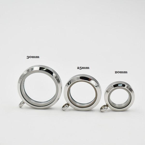

silver floating locket pendant 20mm/25mm/30mm twist stainless steel lockets for floating charms