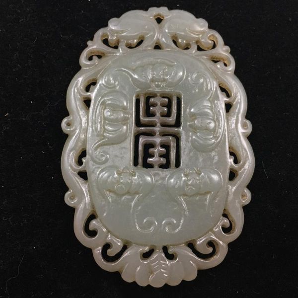 

old hetian jade antique junk pendant jade pendant hp03#, Silver
