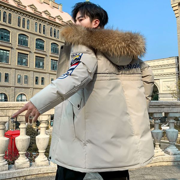 

дизайнер мужской зима хлопка-ватник с капюшоном мягкие длинные хлопка-ватник свободного покроя теплый хлопок куртка, Black;brown