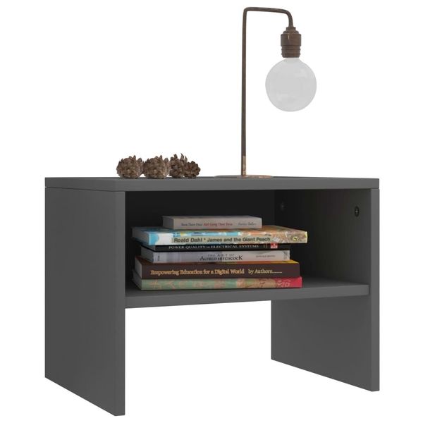 

bedside tables 2 units gray chipboard 40x30x30 cm dining room furniture