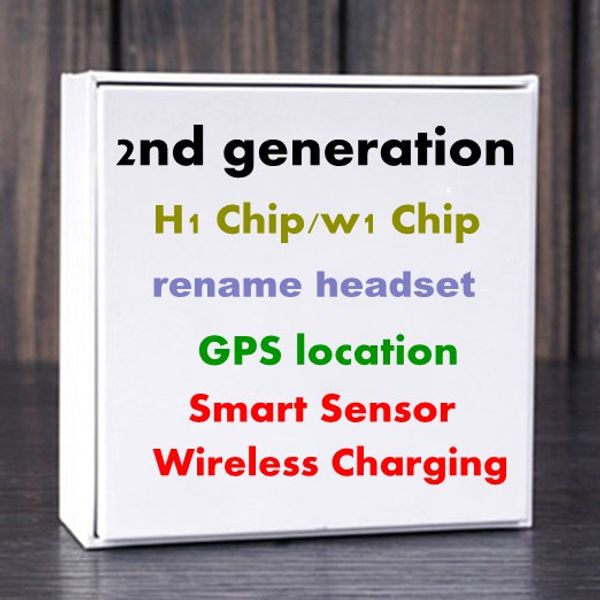 

2019 2nd generation wirele charging head et with mart en or rename bluetooth earphone gp po itioning rename headphone h1 chip