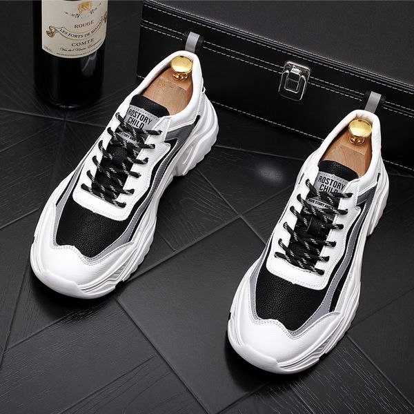 

2020 fashion designer mens classics casual shoes flats british style man mixed colors trending shoes for ins web celebrity, Black