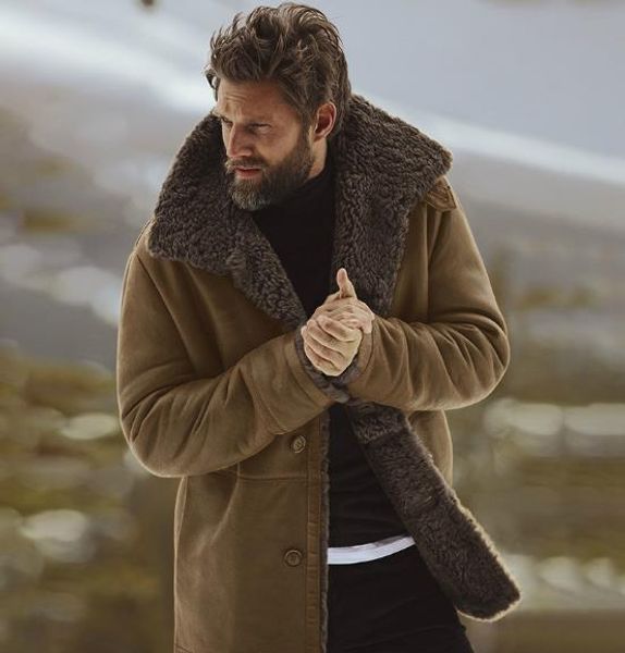 

men designer winter thick jacket coats fashion warm cashmere single breasted coats casual men windbreaker, Black;brown