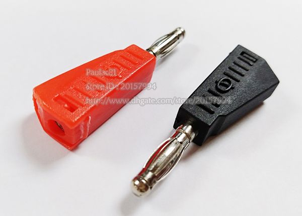 Conectores, Radioshack Banana empilhável Macho Plug Jack Vermelho + Preto Solda Tipo de solda / 25Pairs (50pcs)