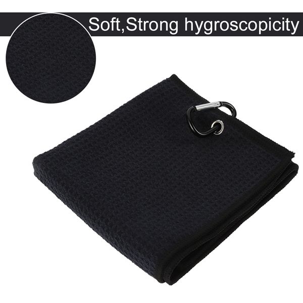 

superfine fiber golf towel light weight quick drying sports towel hook design easy to clean sunscreen