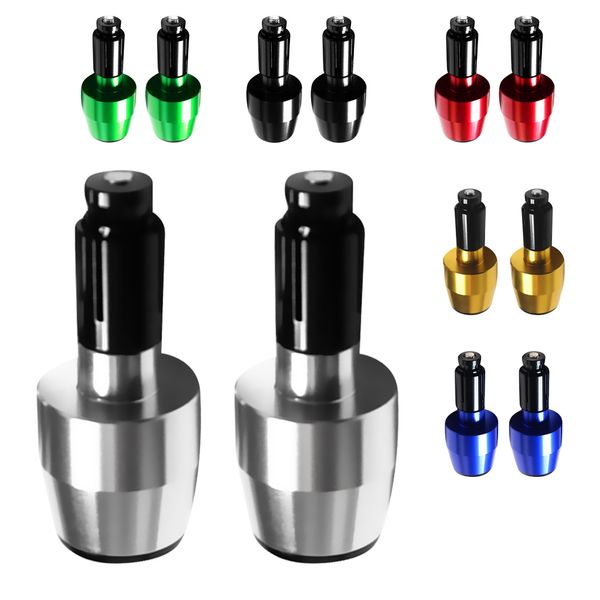 

1 pair motorcycle handlebar grips anodized cnc aluminum billet 7/8" handlebar bar end for rv motorbike atv etc 6 colors