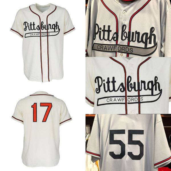 

Pittsburgh Crawfords Jersey Men Women Youth Custom Pirates Crawfords White Grey Baseball Jerseys S to 3XL Free Shipping