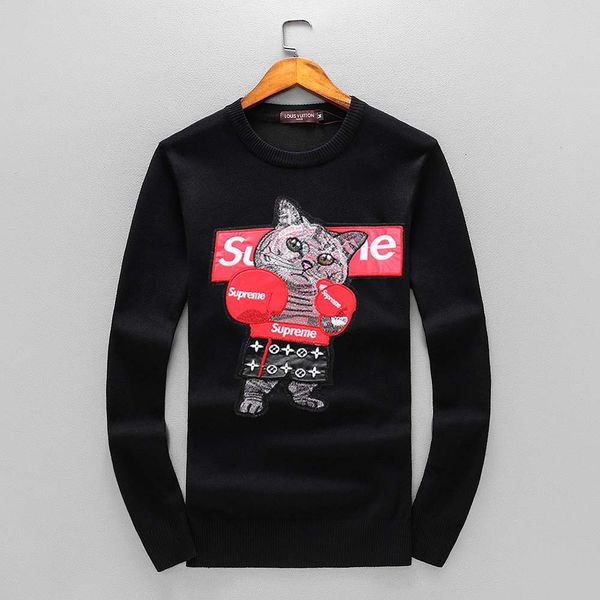 

men's luxury sweater cotton turtleneck quality casual long sleeve sweater couples fall wear new european and american brand knitwear, White;black