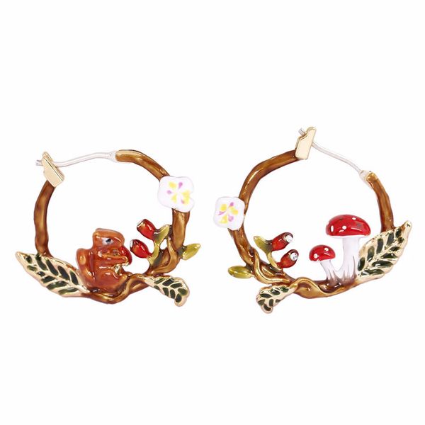 

сказка асимметричные милые мультяшные серьги, Golden;silver