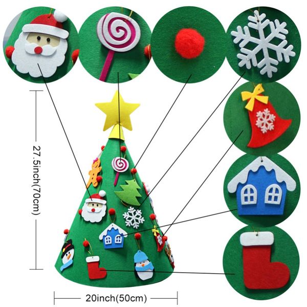 

2018 новое прибытие diy craft войлок рождественская елка висячие украшения для малышей дети xmas gift главная партия украшения # 289709