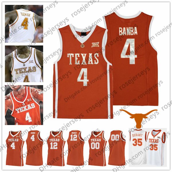 

пользовательские техас longhorns 2020 баскетбол любое имя номер оранжевый белый #4 bamba 12 kerwin roach 10 jaxson hayes ретро мохамед мужчи, Black