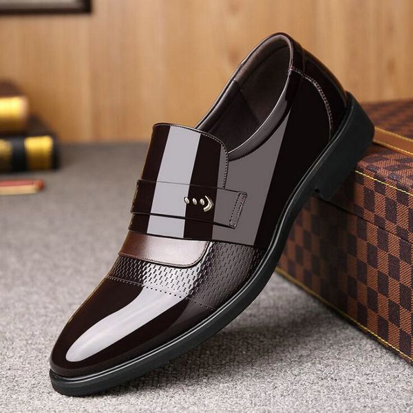 

fashion men's patent leather shoes wedding business dress man /gentleman pointed toe brogue moccasins loafers shoes lm-56z, Black