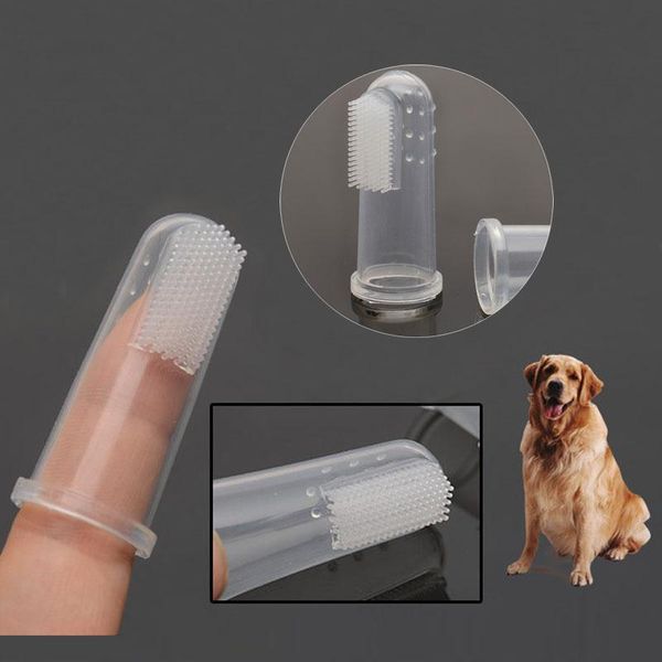 

щенок pet зубная щетка для очистки pet finger зубная щетка неприятный запах изо рта татарские зубов кисть кота собаки чистки finger зубная щ
