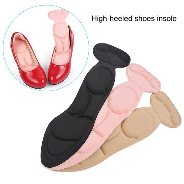 

1 pair insole pad inserts heel post back breathable anti-slip for high heel shoe fs99, Black
