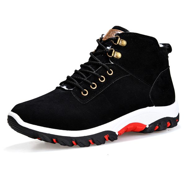 

winter increase down work clothes shoe male keep warm high help snowfield boots motion skate shoes cotton-padded shoes male, Black
