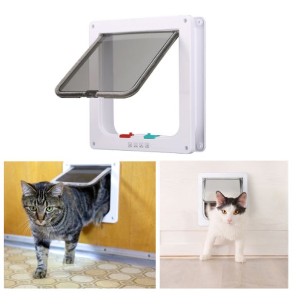 2019 Gt Pet Door 4 Way Lockable Security Flap Dog Cat Wall Mount