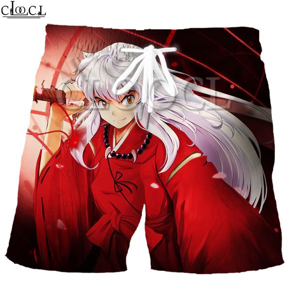 

cloocl аниме inuyasha мужские спортивные 3d печатные 2020 новый летний досуг свободные хип-хоп мода harajuku стиль пляжные шорты, White;black