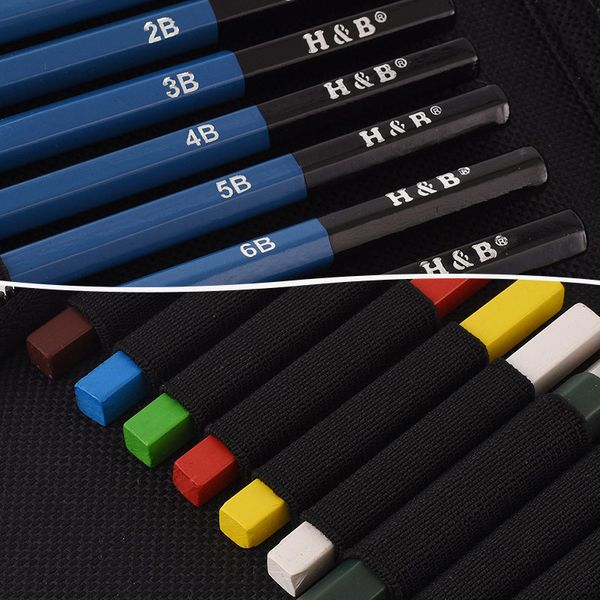 

51 pcs art sketching pencils set professional colored drawing pencils set fo sale