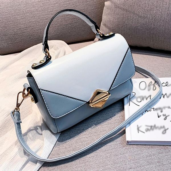

soft leather women's bag fashion patchwork color flap cross body bag luxury handbag new design messenger purse phone #15