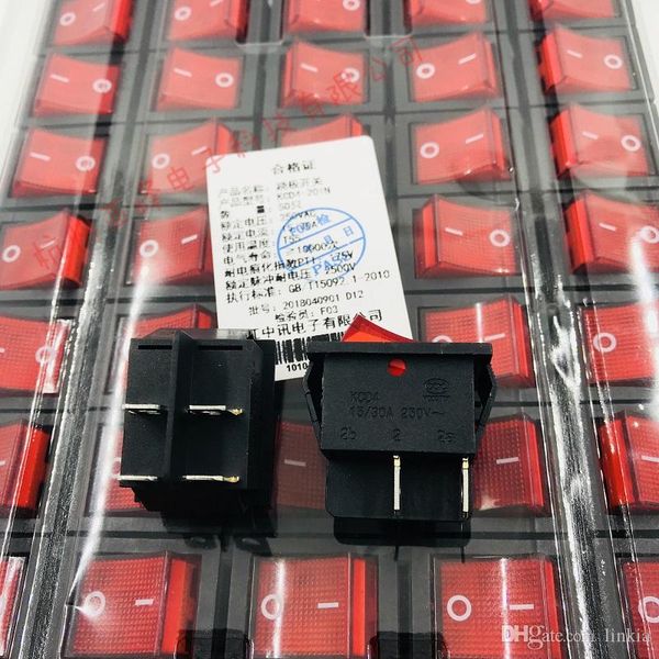 

rocker switch kcd4-201n red with light green with light 4 feet two files 15/30a 250vac