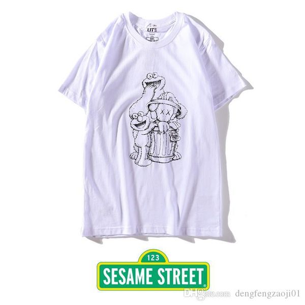 

2019ss men's and women's shirts t-shirt cartoon pattern fashion designer tide brand lovers cotton quality, White;black