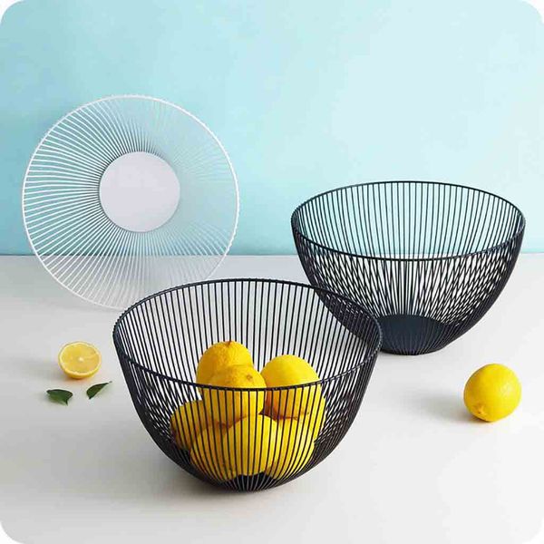 

metal fruit vegetable storage bowls kitchen egg baskets holder nordic minimalism d2