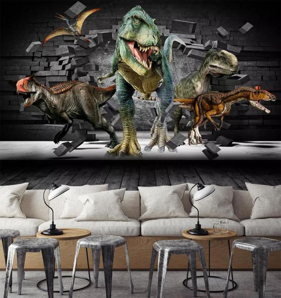 

self-adhesive] 3d dinosaur 588 wall paper mural wall print decal murals