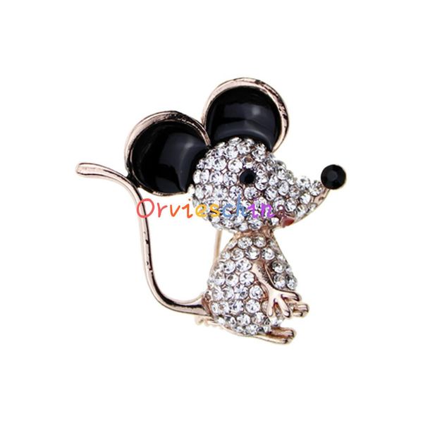 

2020 designer brooch year mouse french brooch ladies fashion new cartoon brooch accessories jewelry, Gray