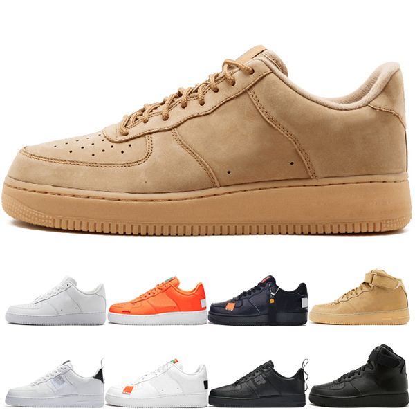 

Newest mens women low running Shoes mesh Triple Black White Orange men womens designer utility white flax low trainer sport shoes 36-45