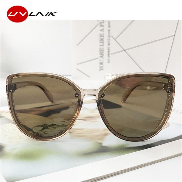 

uvlaik 2020 cat eye polarized sunglasses woman oversized vintage sun glasses retro glasses women brand driving uv400 eyewear, White;black